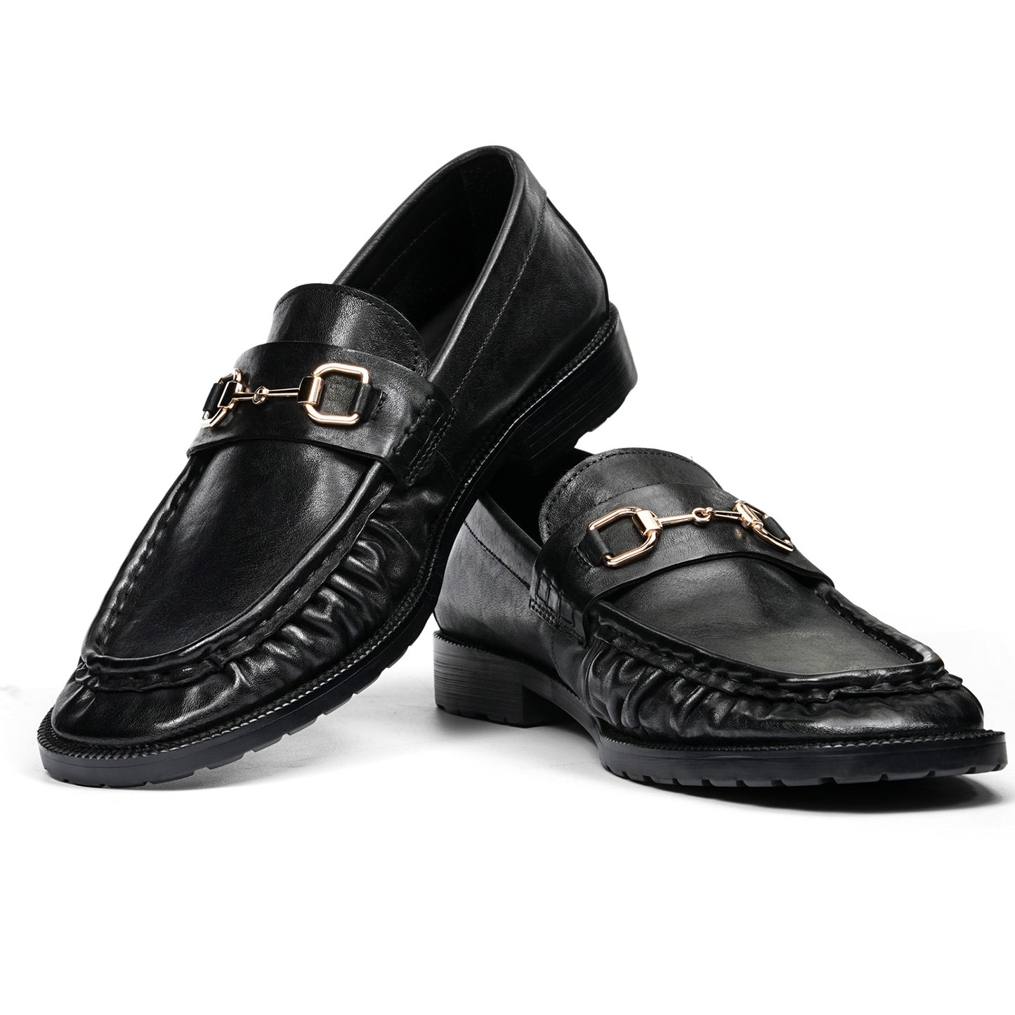 Men's Statement Buckle Loafer | Textured Front & Modern Silhouette