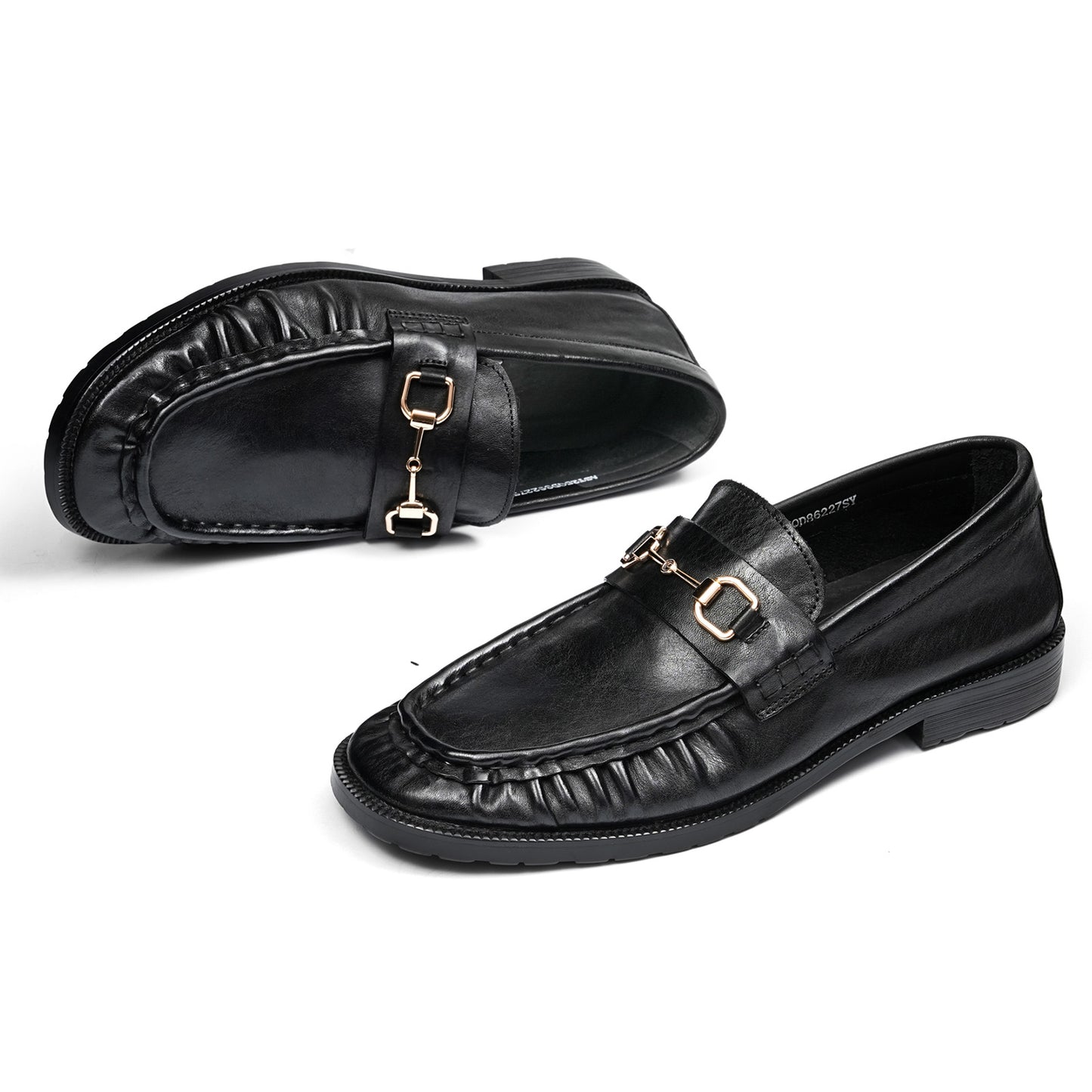 Men's Statement Buckle Loafer | Textured Front & Modern Silhouette
