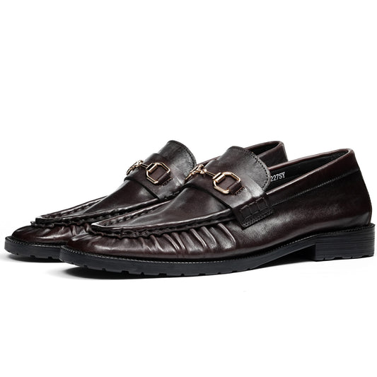 Men's Statement Buckle Loafer | Textured Front & Modern Silhouette