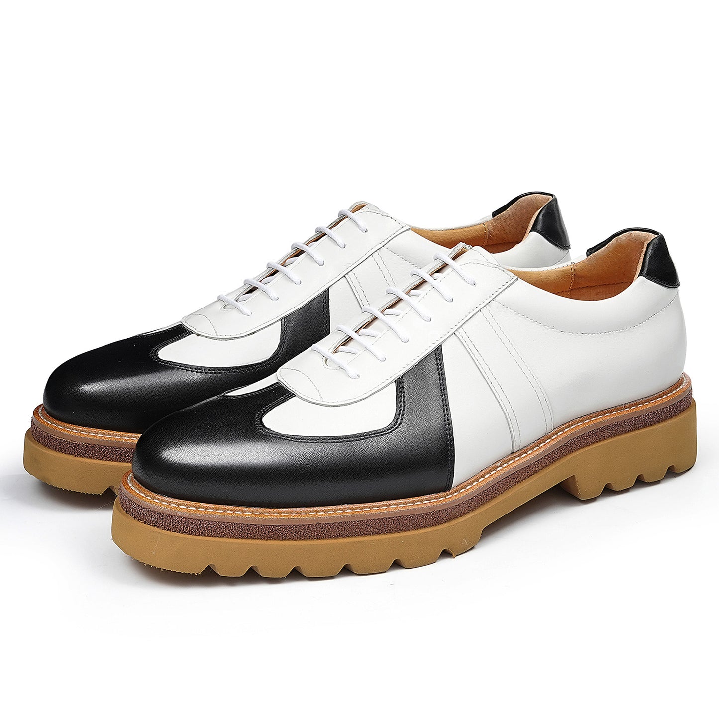 Men's Sneaker with Structured Lace-Up Textured Panels & Layered Sole