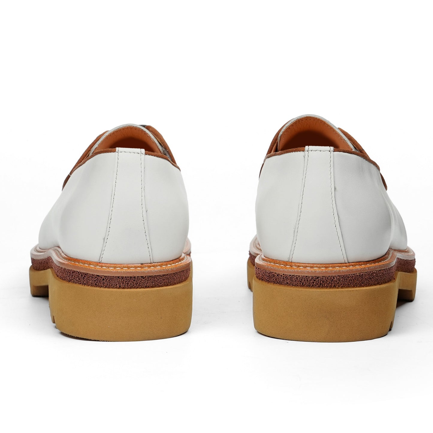 Men's Classic Loafers with Textured Pattern & Bold Sole Accent
