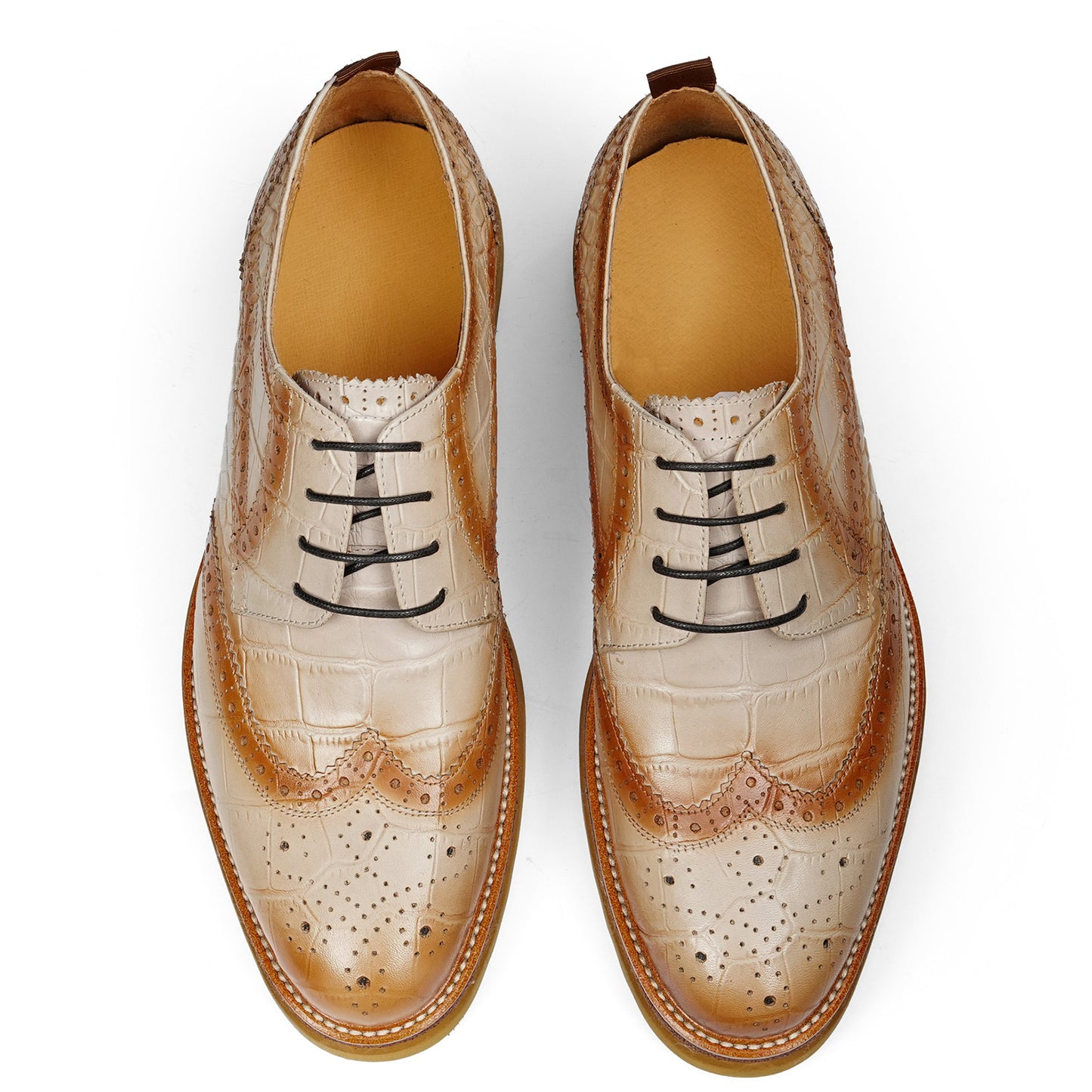 Men's Derby Shoes: Statement Lace-Up Brogue Upper & Bold Platform Sole