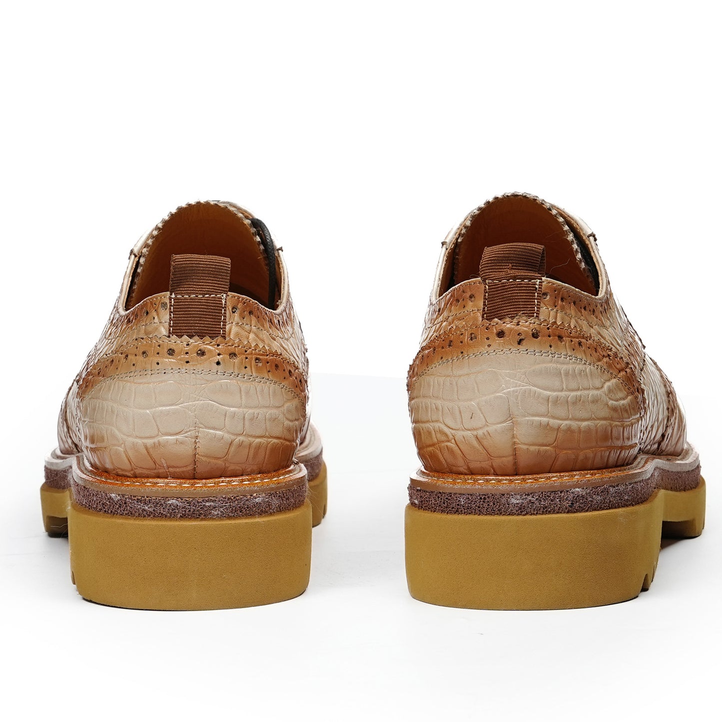 Men's Derby Shoes: Statement Lace-Up Brogue Upper & Bold Platform Sole