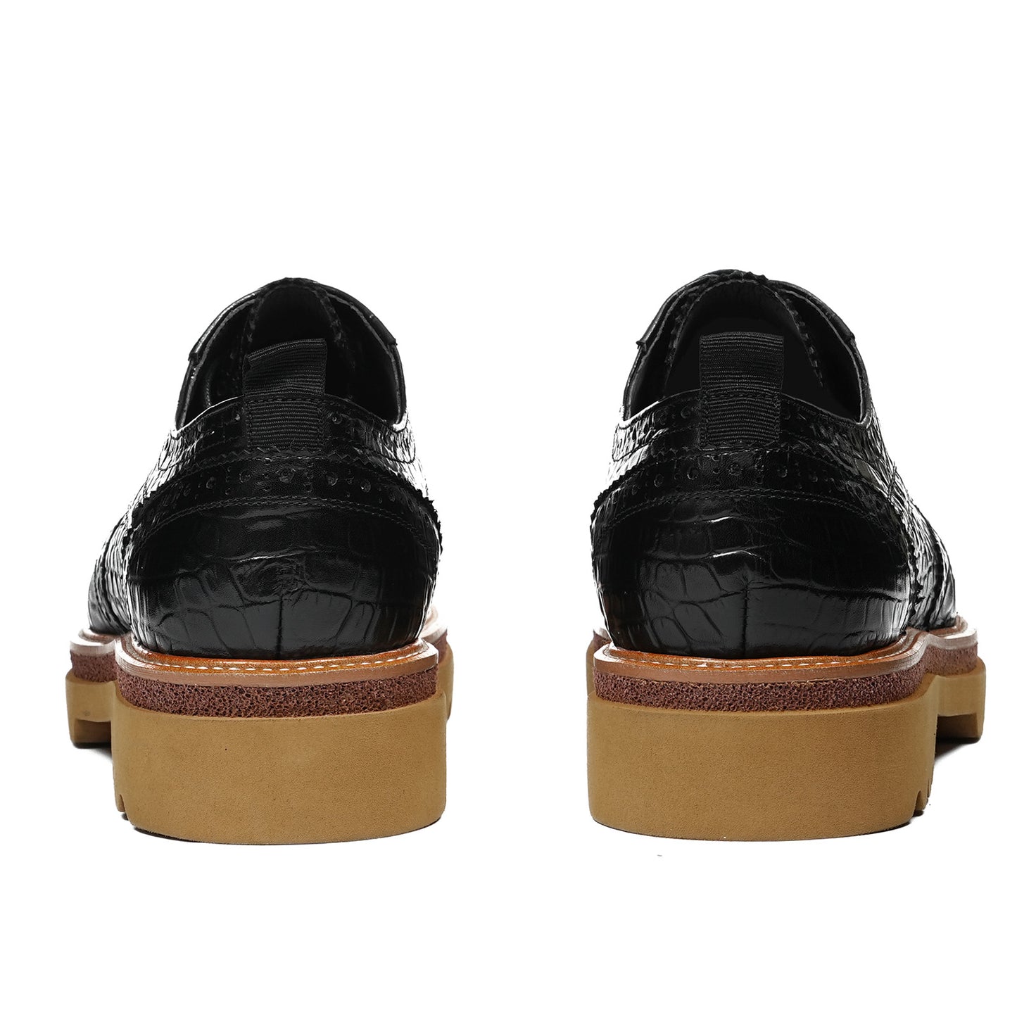 Men's Derby Shoes: Statement Lace-Up Brogue Upper & Bold Platform Sole