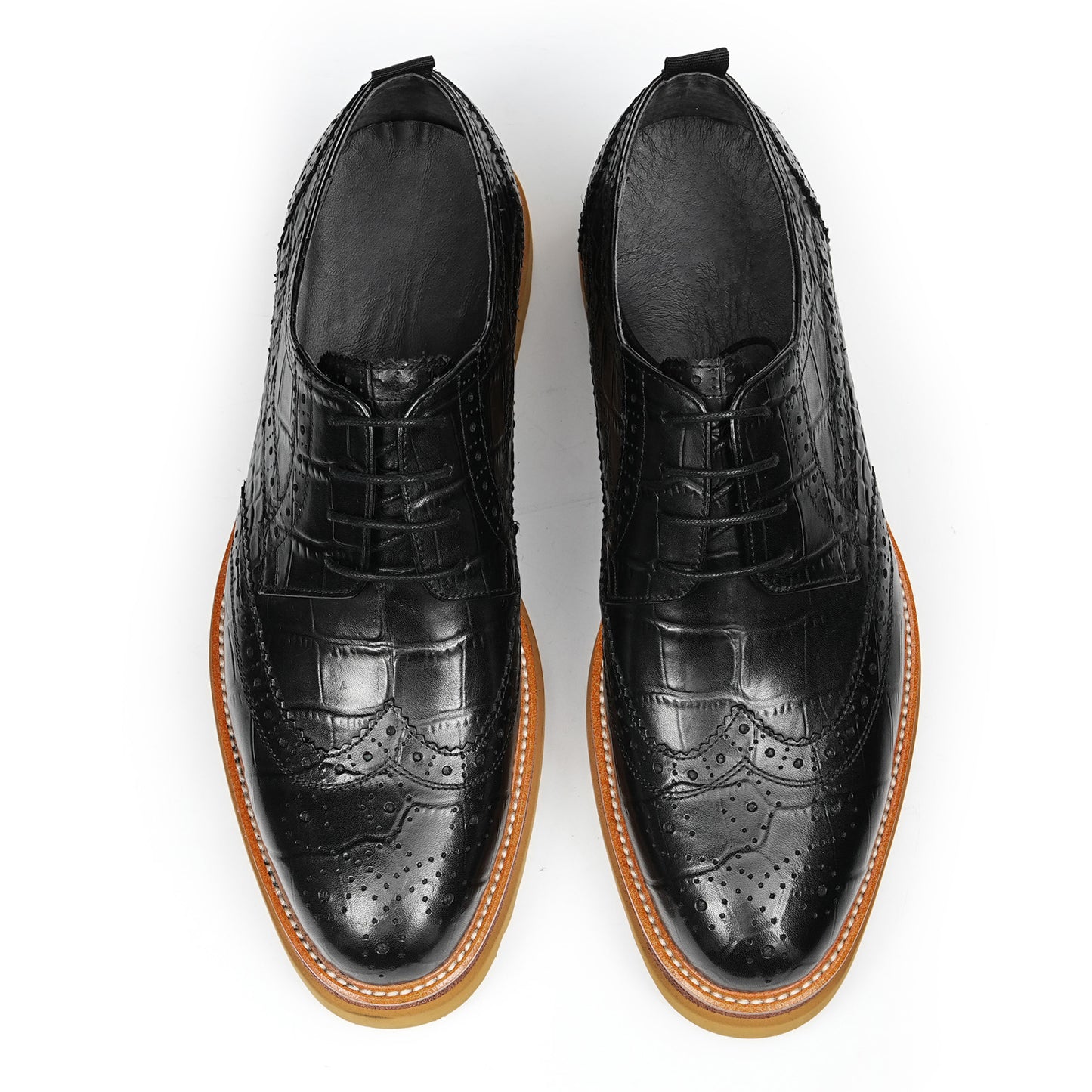 Men's Derby Shoes: Statement Lace-Up Brogue Upper & Bold Platform Sole