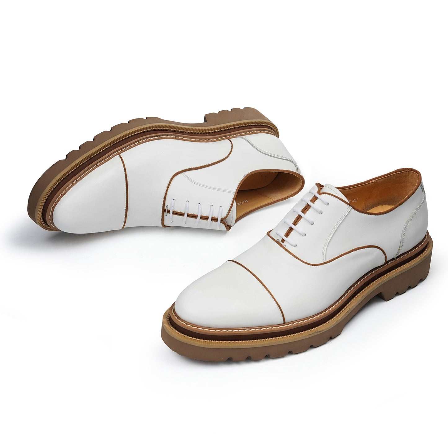 Men's Oxford Shoes: Casual Stitching & Rugged Chunky Sole