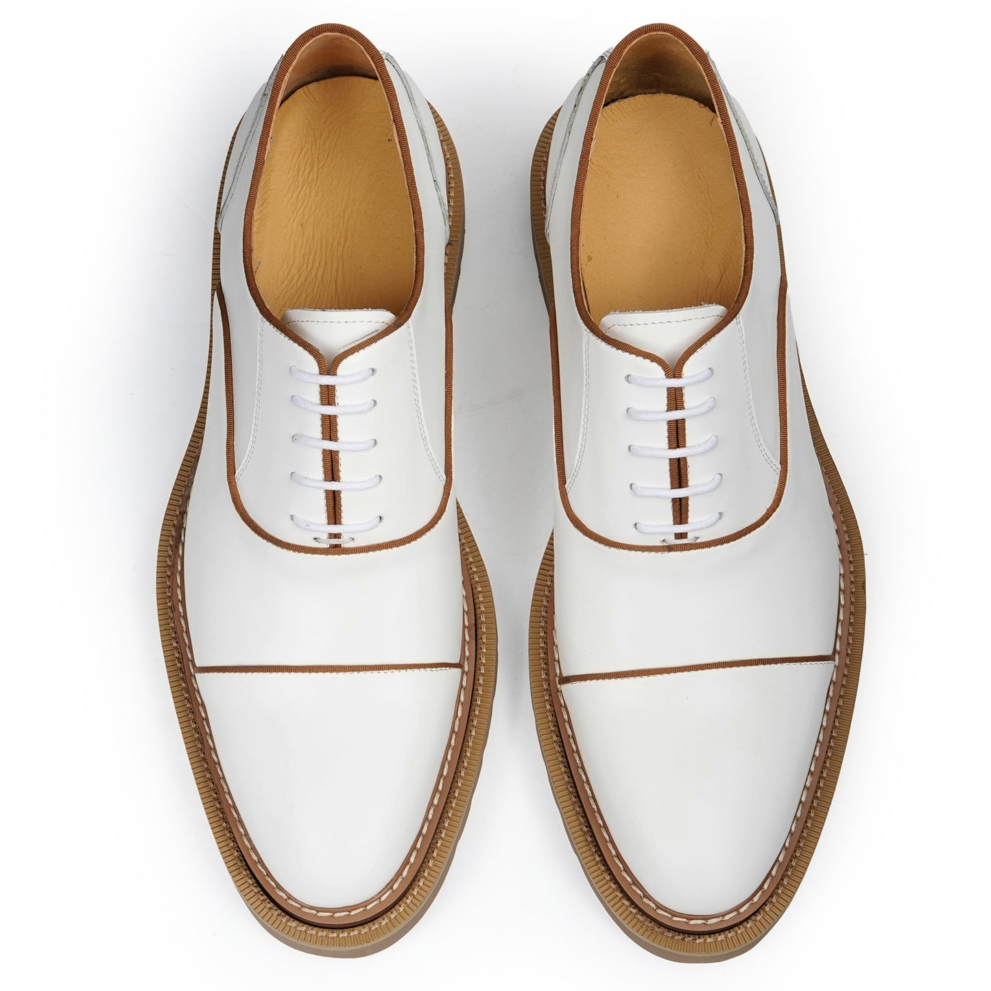 Men's Oxford Shoes: Casual Stitching & Rugged Chunky Sole