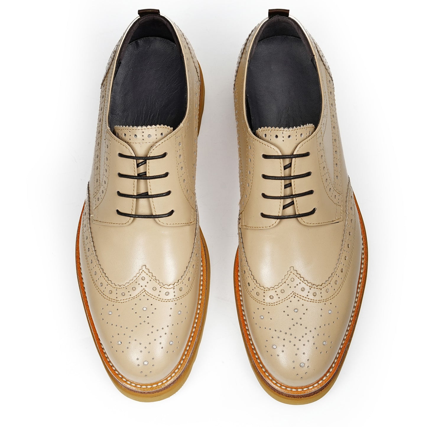 Men‘s Derbys Shoes Heritage Brogue with Ornamental Detail & Bold Sole