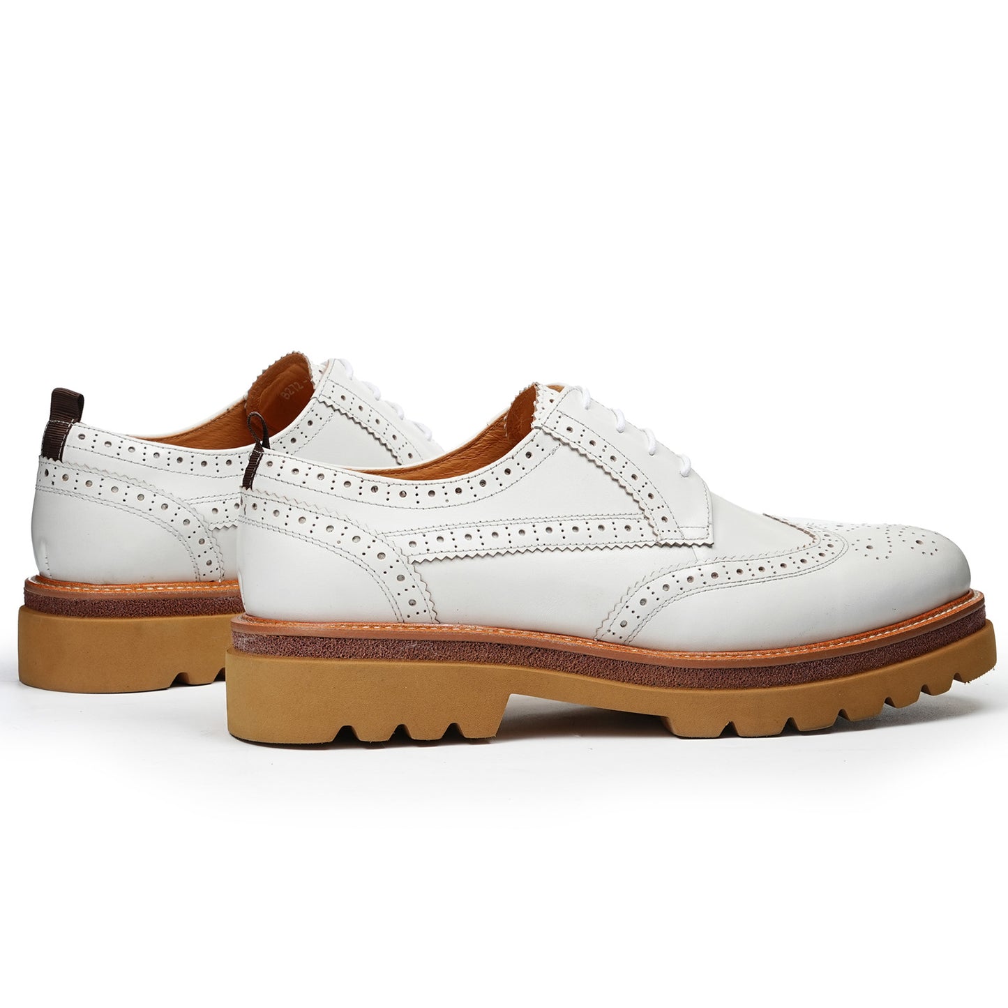 Men‘s Derbys Shoes Heritage Brogue with Ornamental Detail & Bold Sole