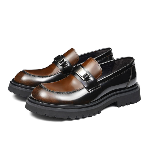 Men's Loafers | Two-Tone Leather Chunky Rubber Sole