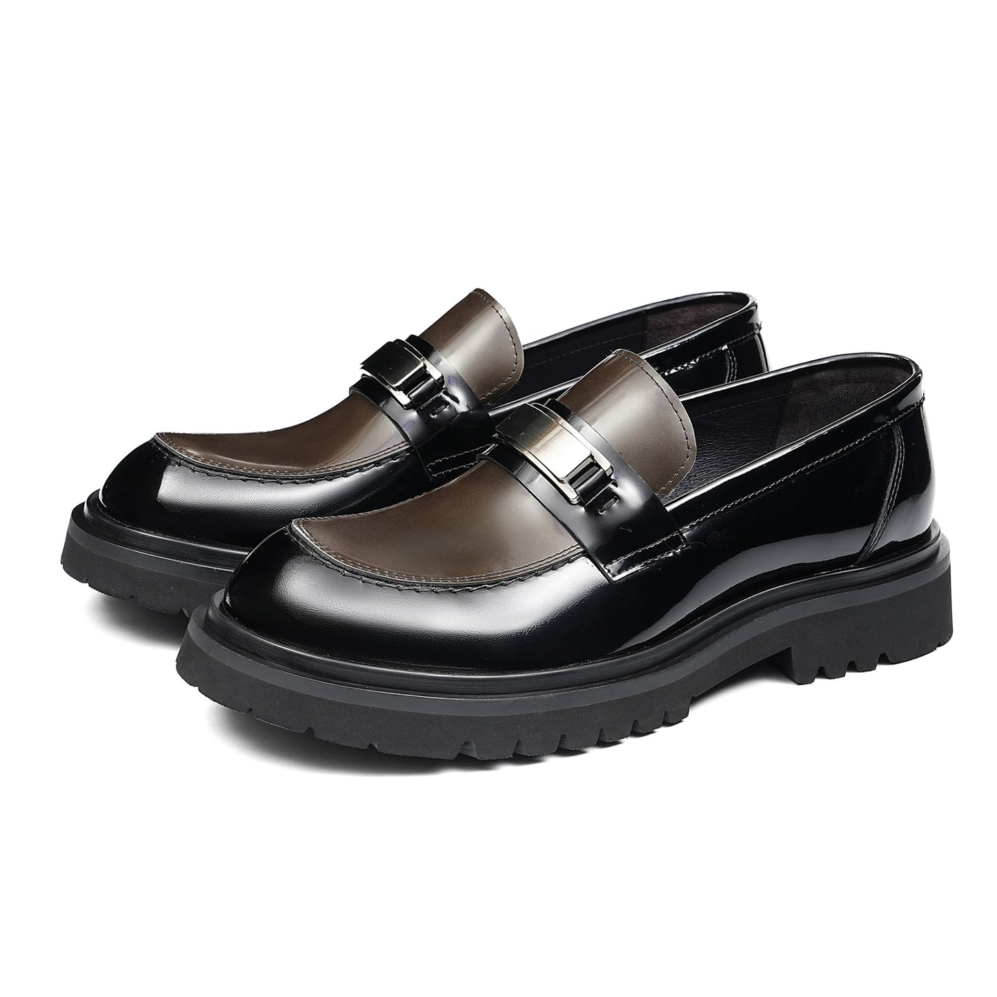 Men's Loafers | Two-Tone Leather Chunky Rubber Sole