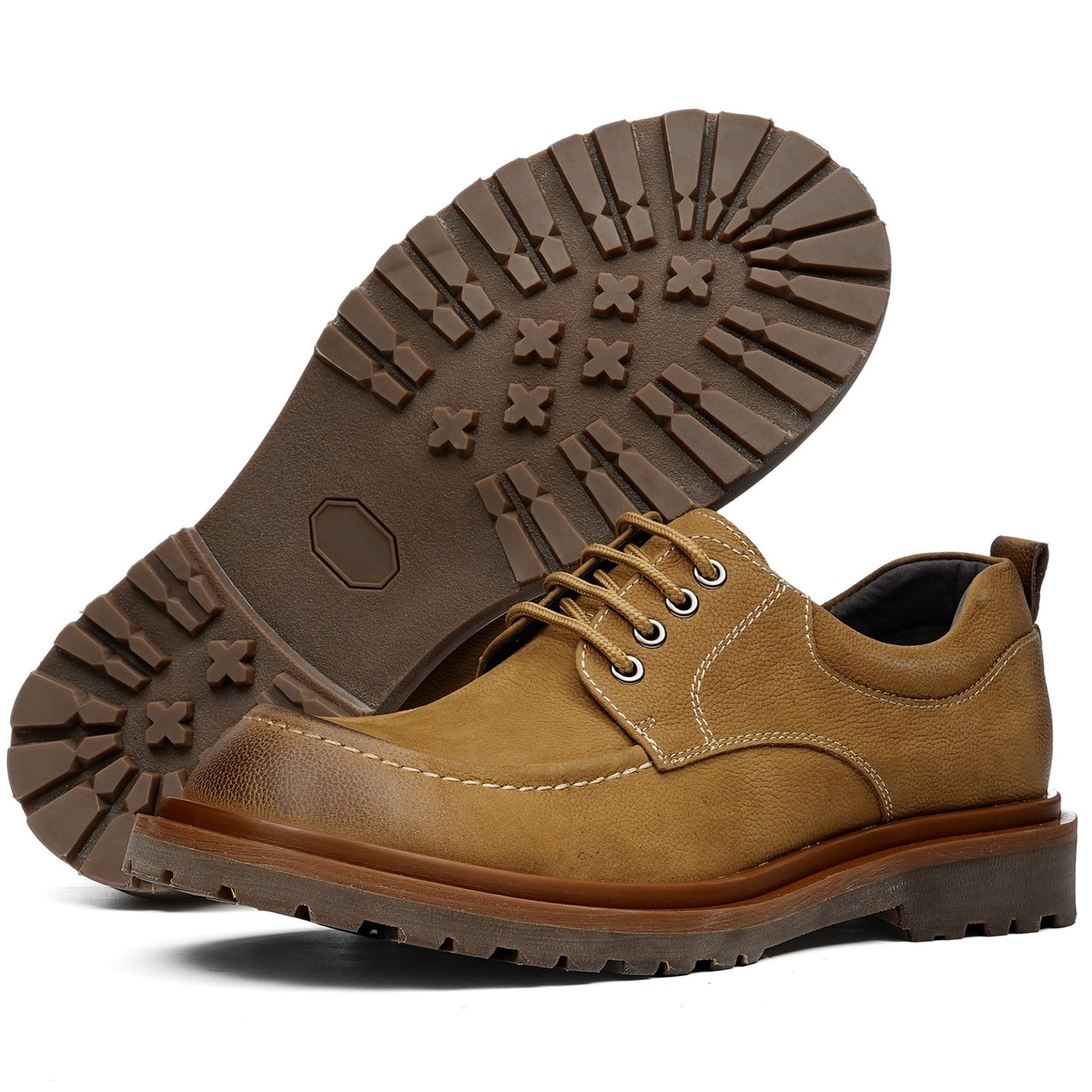Men's Boots: Low-Top Round Toe Durable Outsole