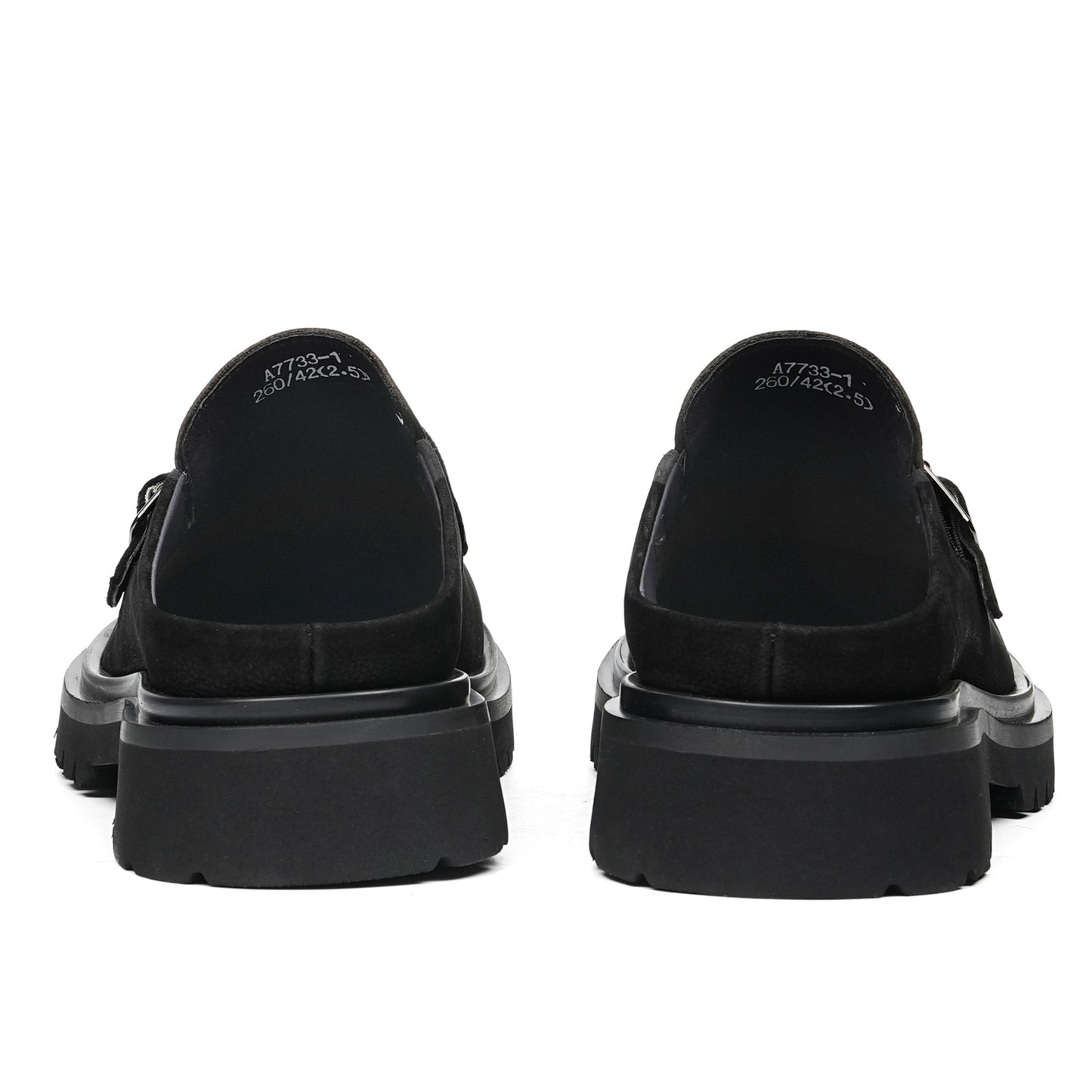 Men's Mule: Gradient Toe Buckle Detail & Chunky Sole