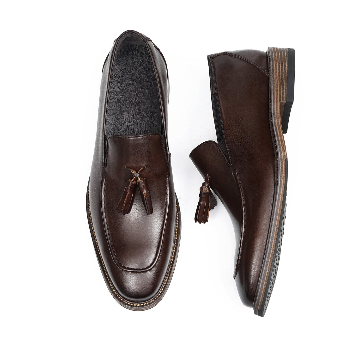 Men's Tassel Loafers | Polished Finish & Refined Moc-Toe Design