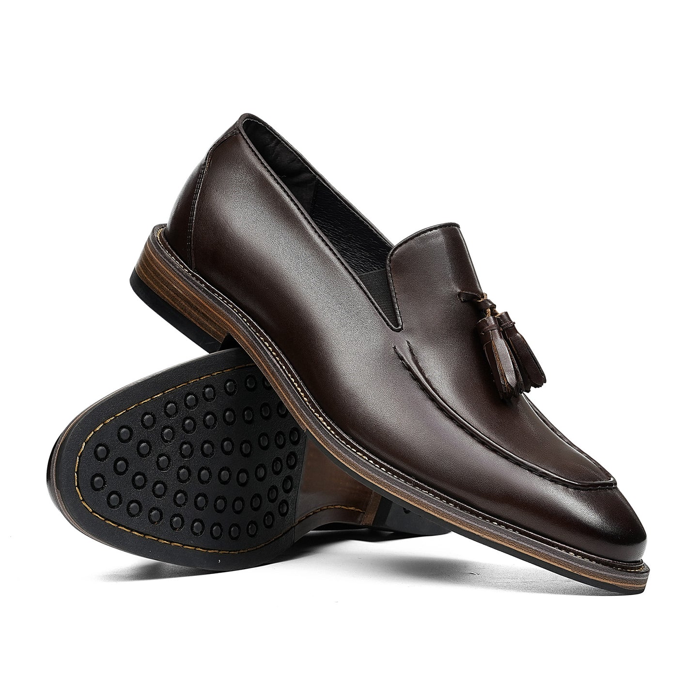 Men's Tassel Loafers | Polished Finish & Refined Moc-Toe Design