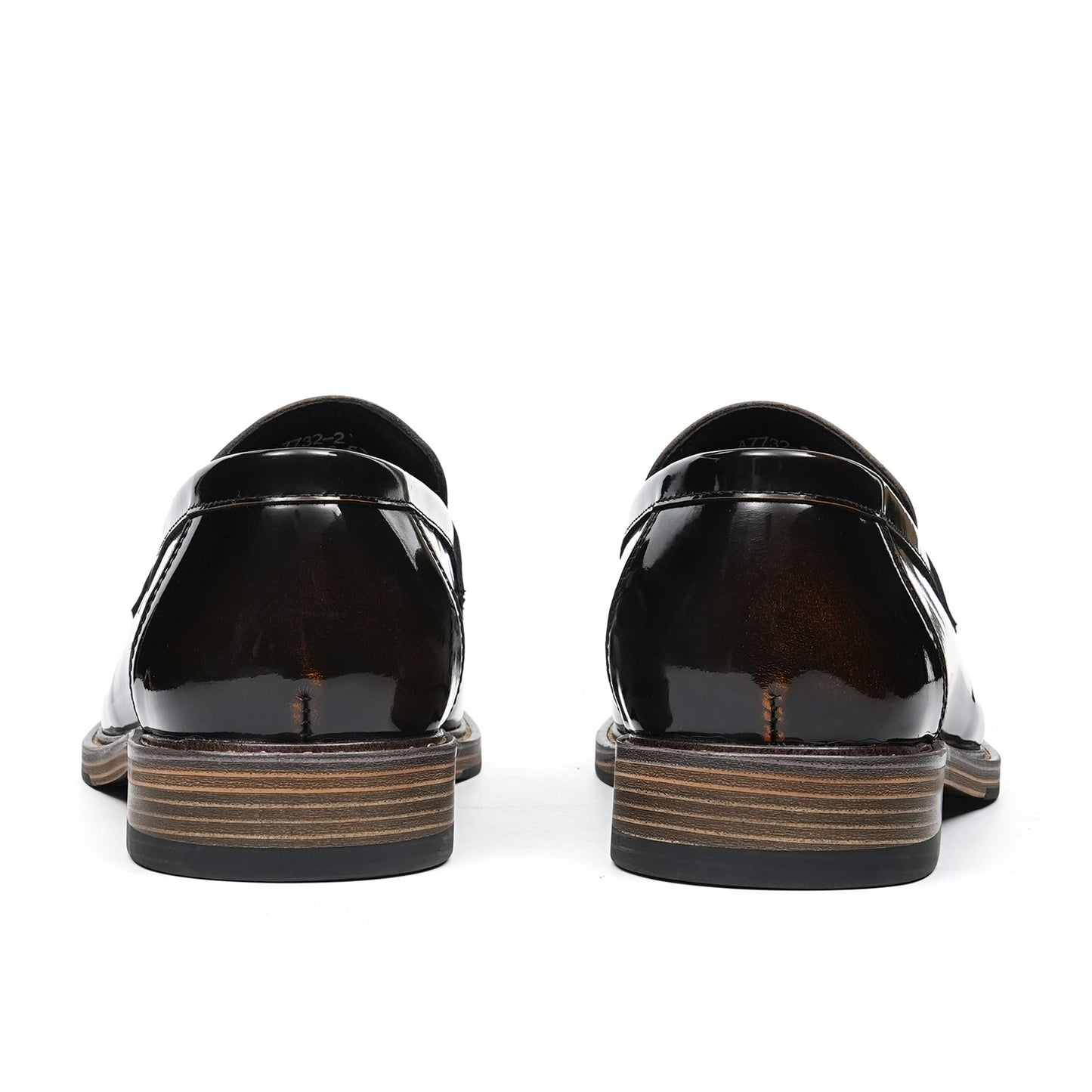 Men's Penny Loafers | Polished Buckle & Classic Moc-Toe Design Two-Tone Leather