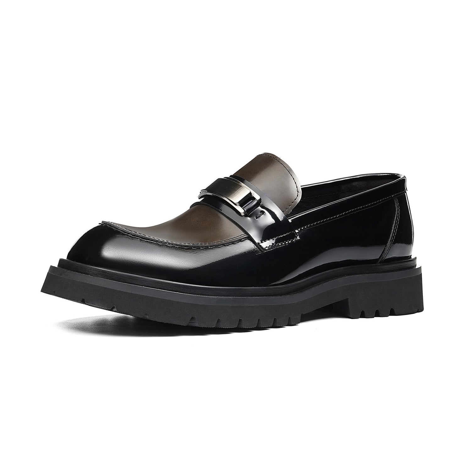 Men's Loafers | Two-Tone Leather Chunky Rubber Sole