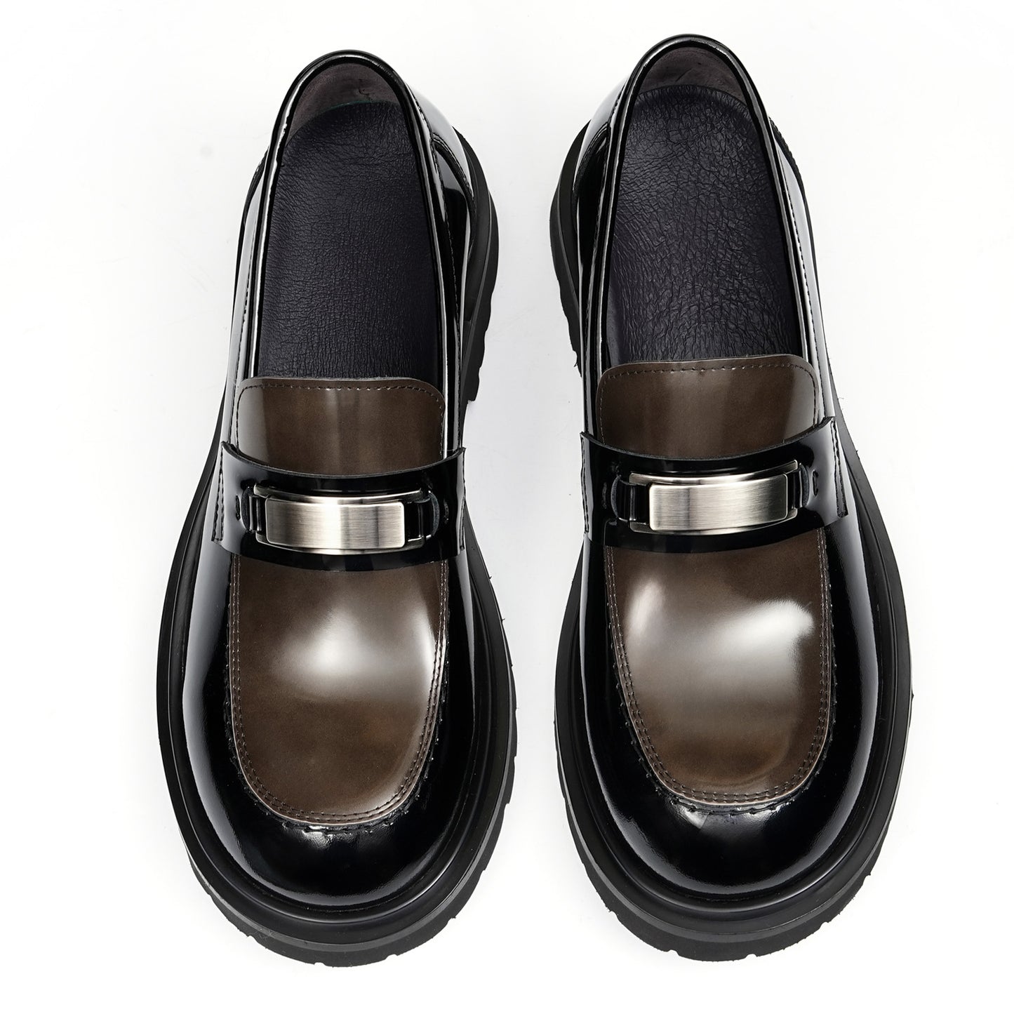 Men's Loafers | Two-Tone Leather Chunky Rubber Sole