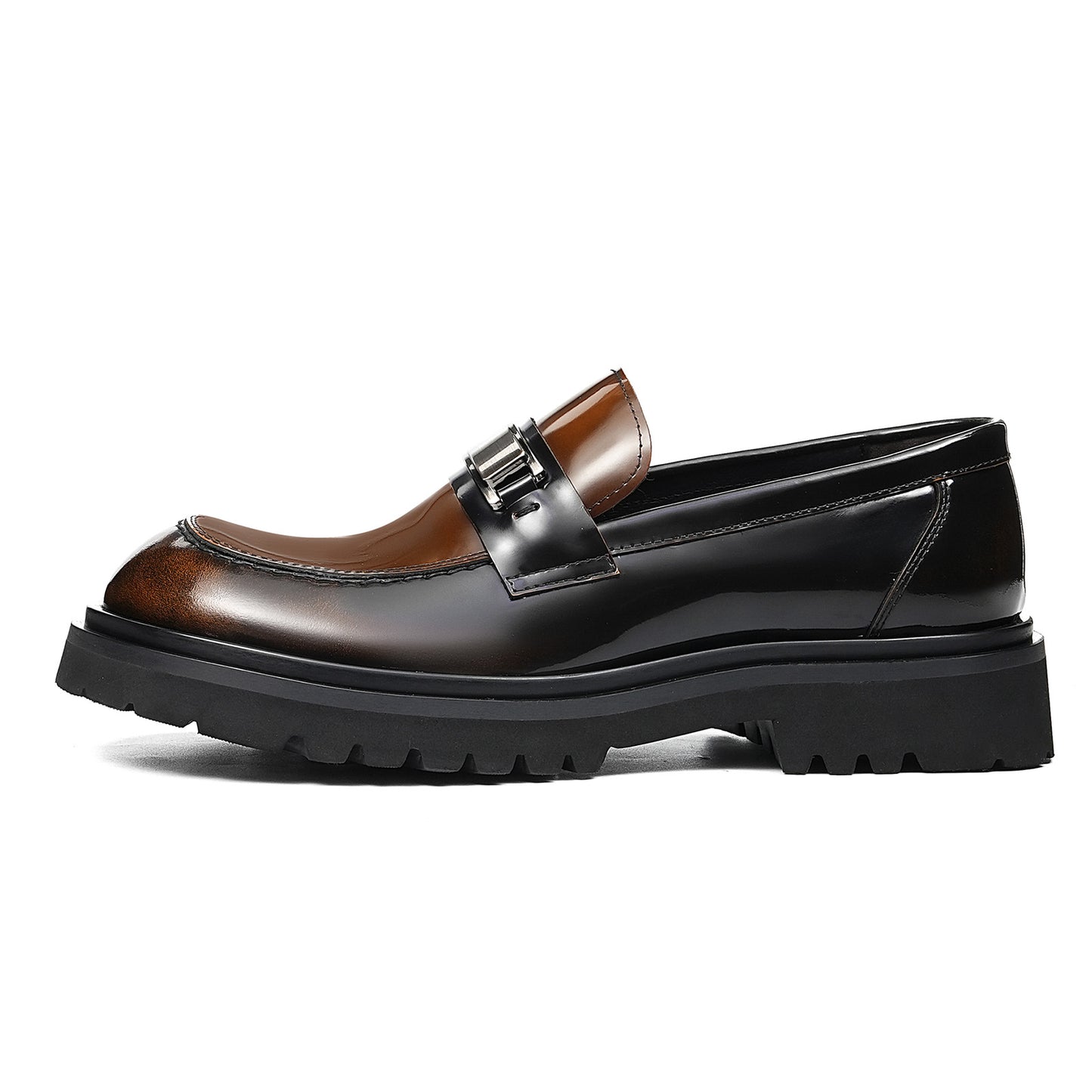 Men's Loafers | Two-Tone Leather Chunky Rubber Sole