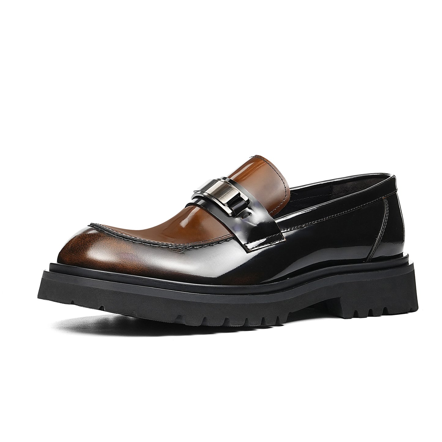 Men's Loafers | Two-Tone Leather Chunky Rubber Sole