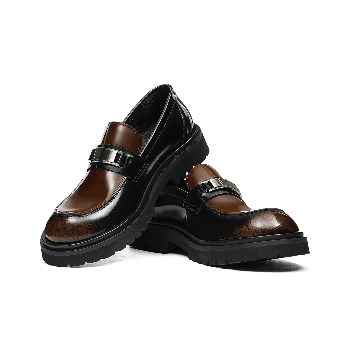 Men's Loafers | Two-Tone Leather Chunky Rubber Sole