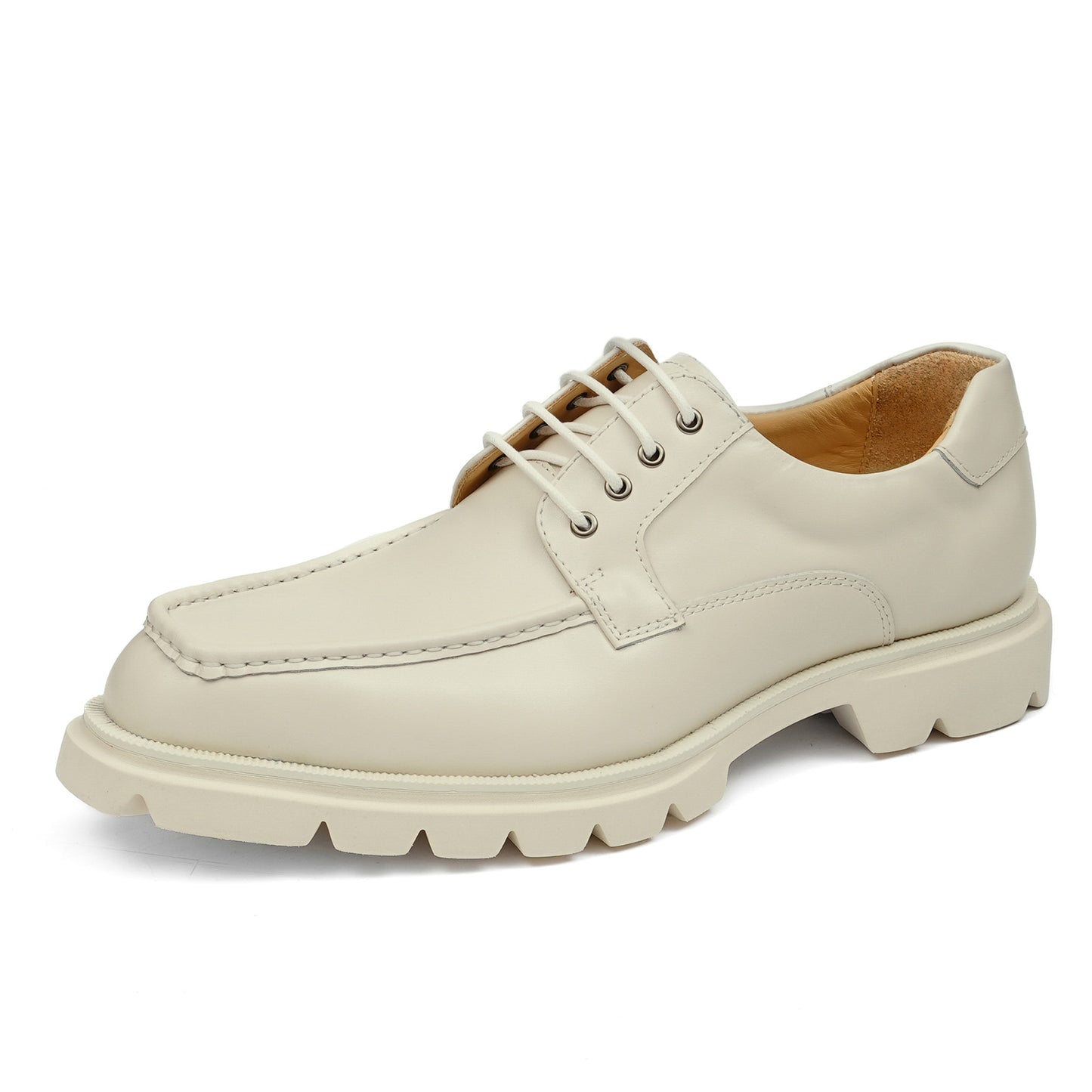 Men's Derby Shoes: Moc-Toe Design Casual Chunky Sole