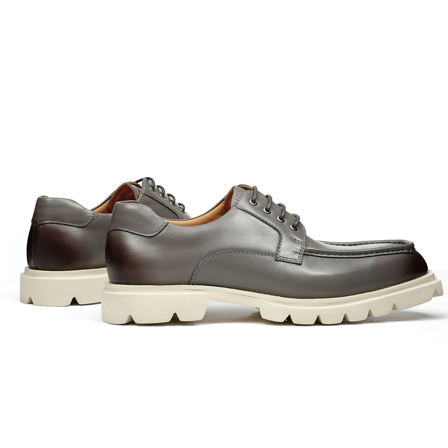 Men's Derby Shoes: Moc-Toe Design Casual Chunky Sole