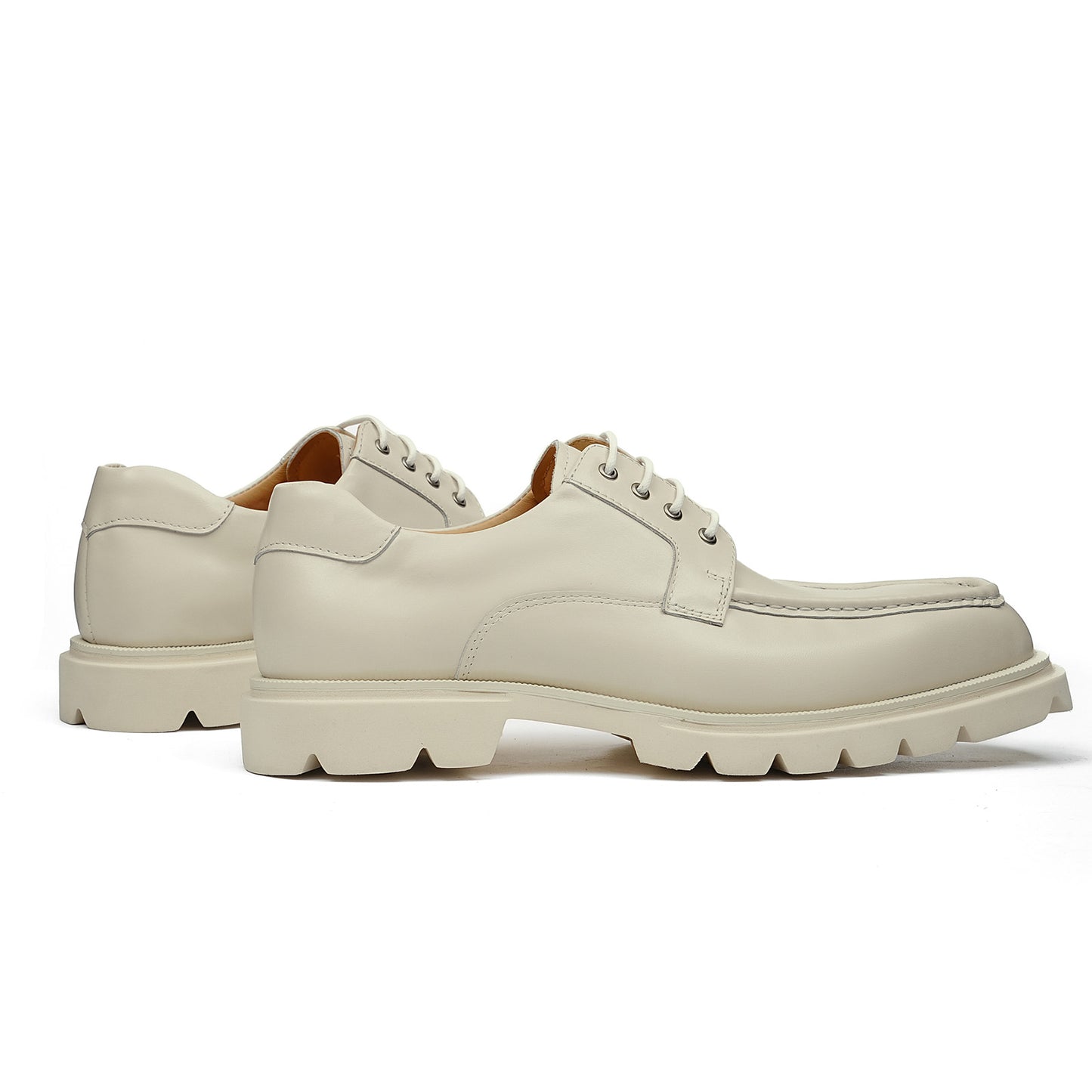 Men's Derby Shoes: Moc-Toe Design Casual Chunky Sole
