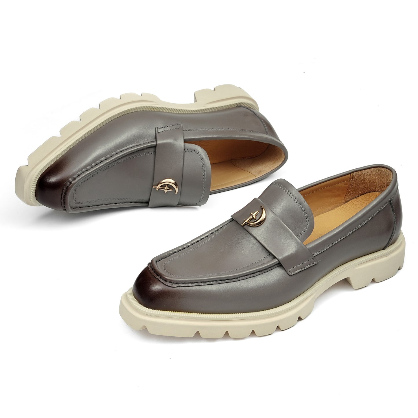 Men's Loafers: Metal Horsebit Chunky Sole