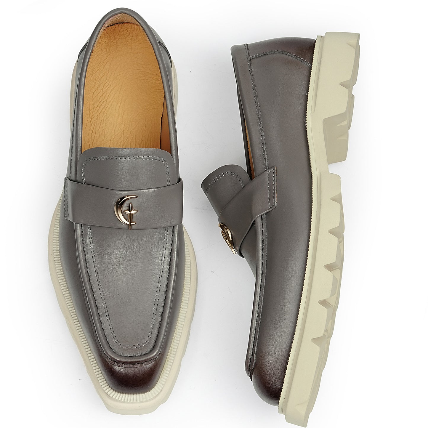 Men's Loafers: Metal Horsebit Chunky Sole