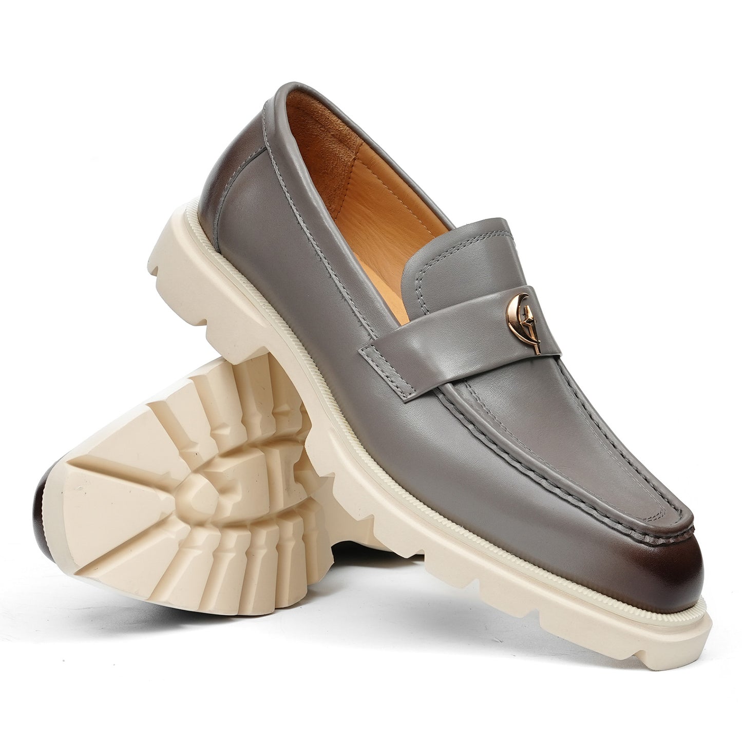Men's Loafers: Metal Horsebit Chunky Sole