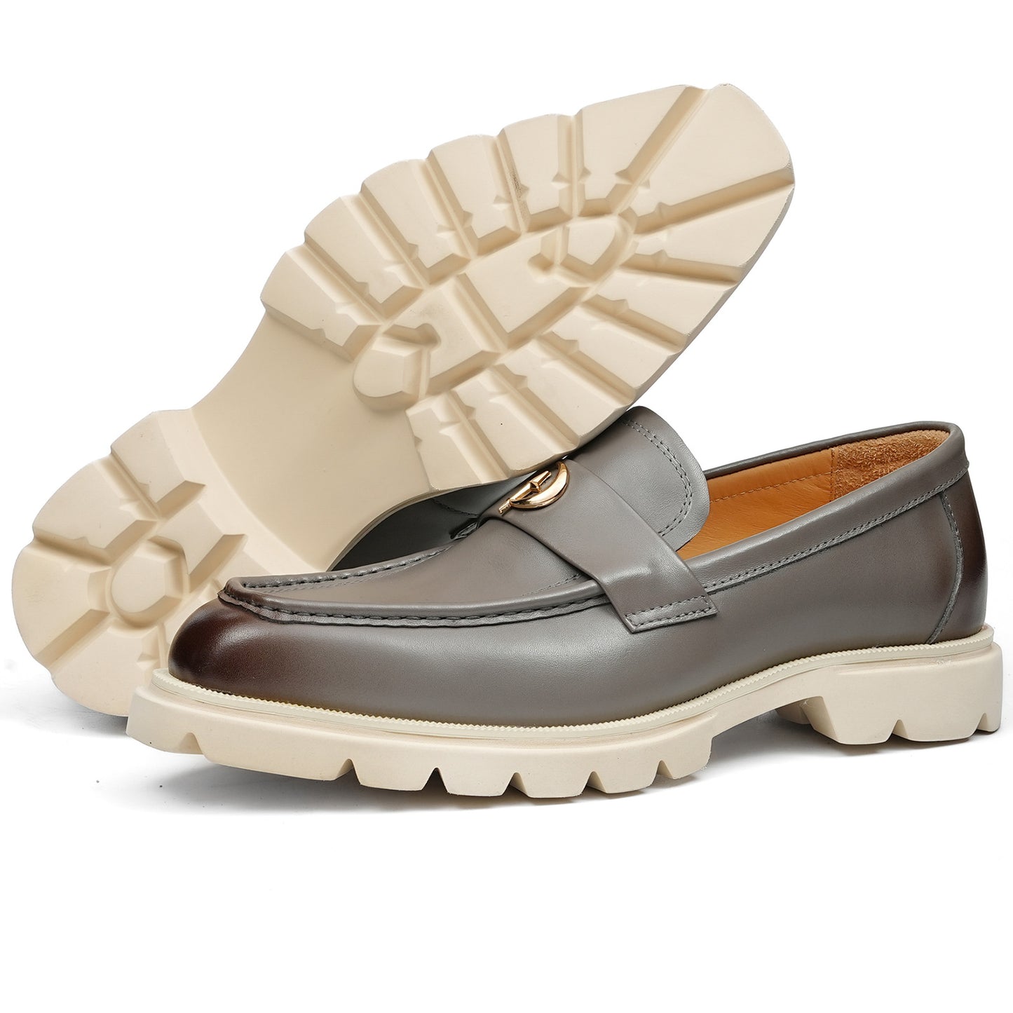 Men's Loafers: Metal Horsebit Chunky Sole