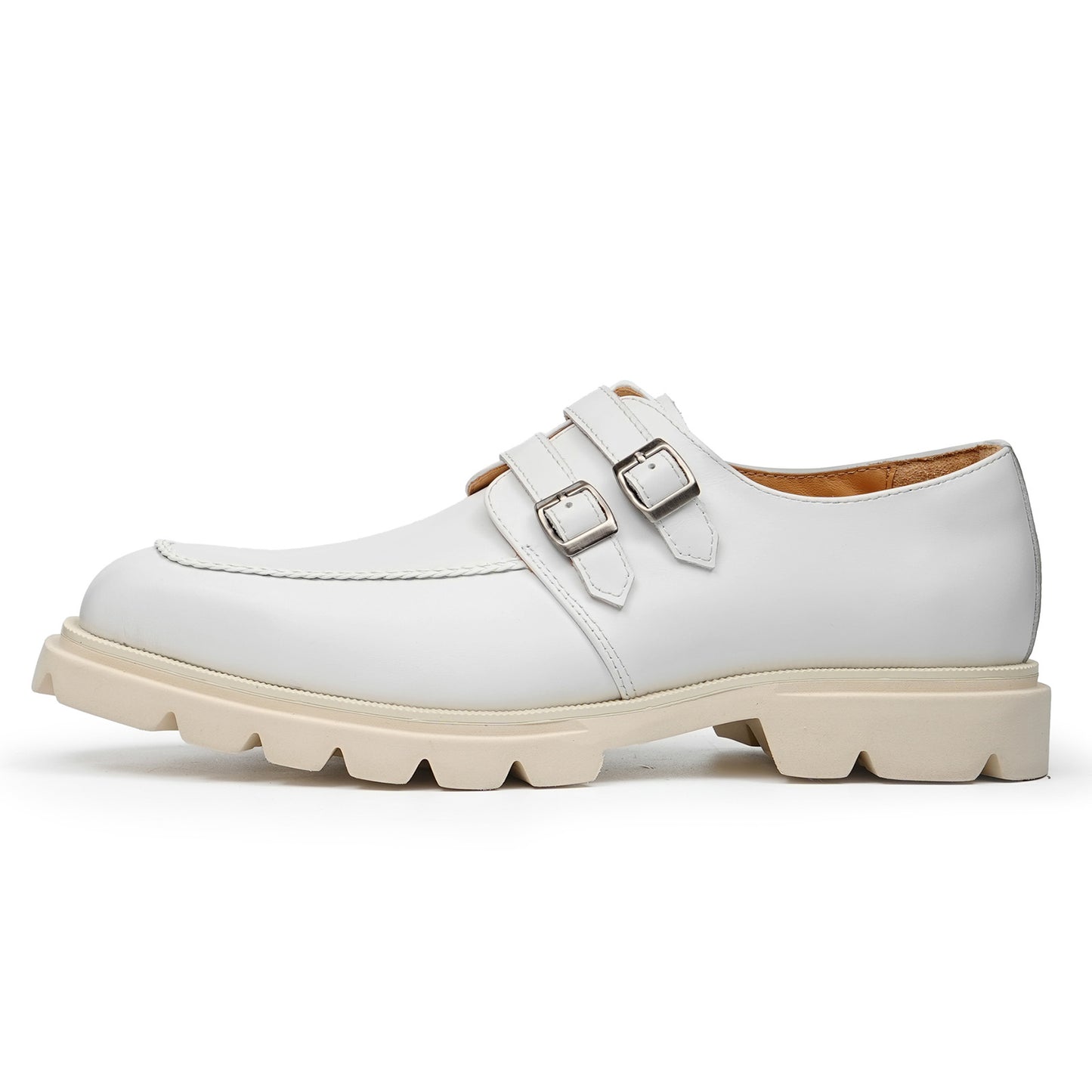 Men's Monk Strap Shoes: Architectural Double-Buckle & Bold Sole