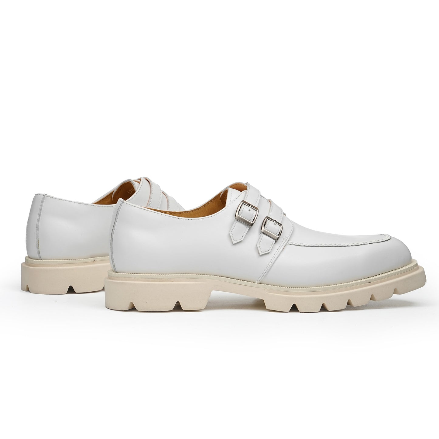 Men's Monk Strap Shoes: Architectural Double-Buckle & Bold Sole