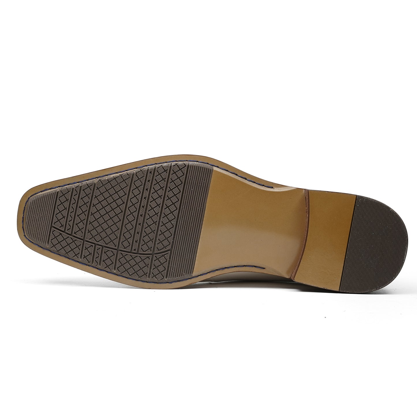 Men's Loafers with a Defining Buckle and Architectural Stitching