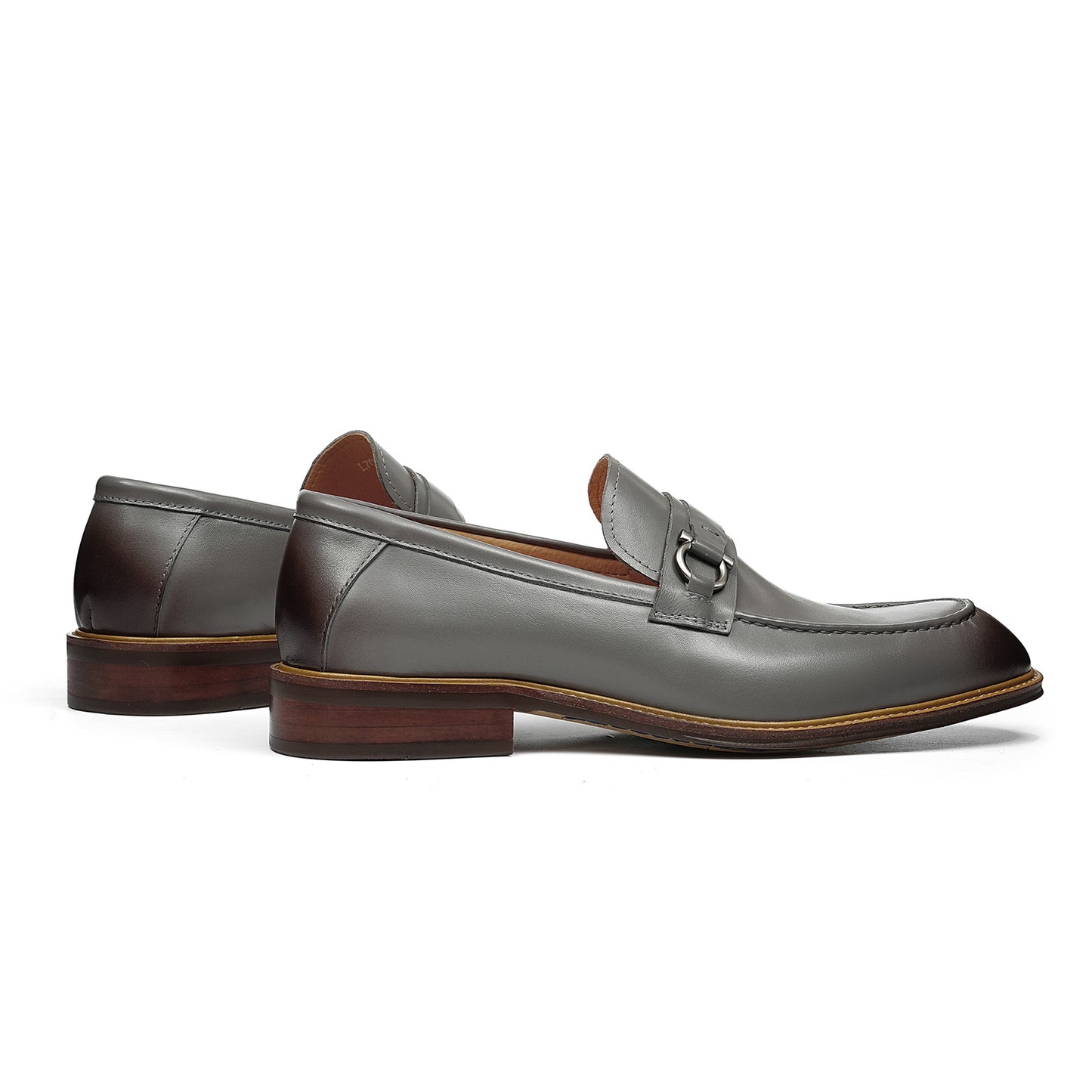 Men's Loafers with a Defining Buckle and Architectural Stitching
