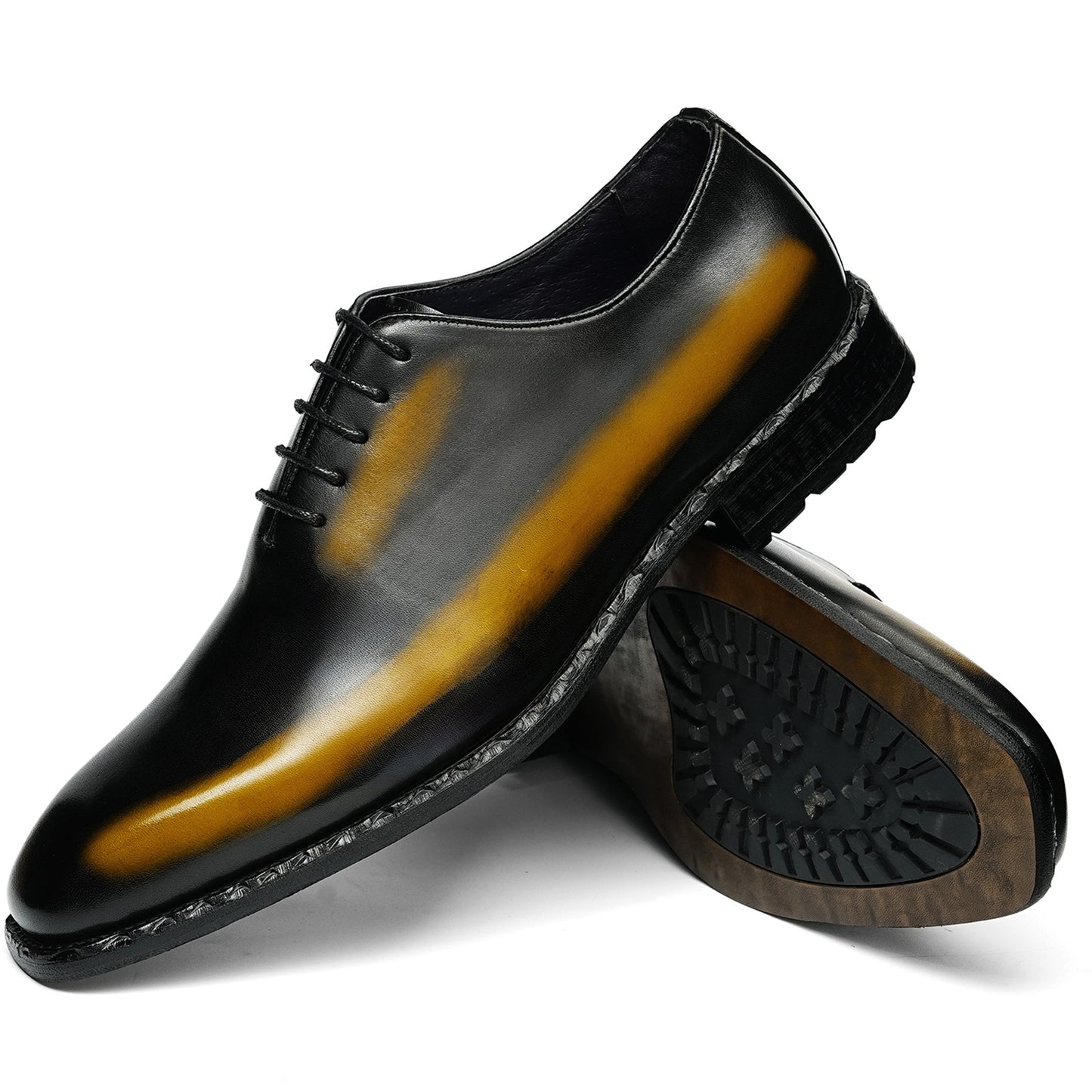 Men's Oxford Dress Shoes with Shadow Fade & Artful Sole Texture