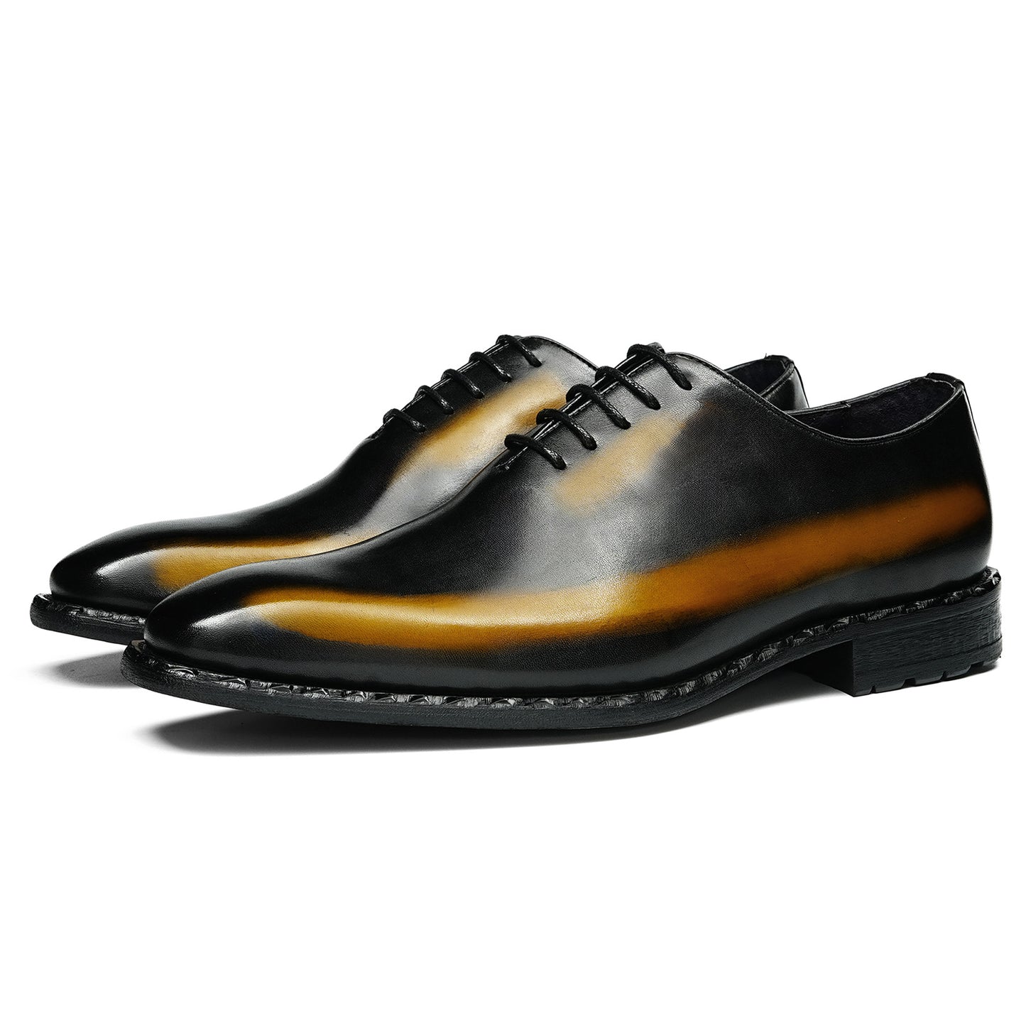Men's Oxford Dress Shoes with Shadow Fade & Artful Sole Texture