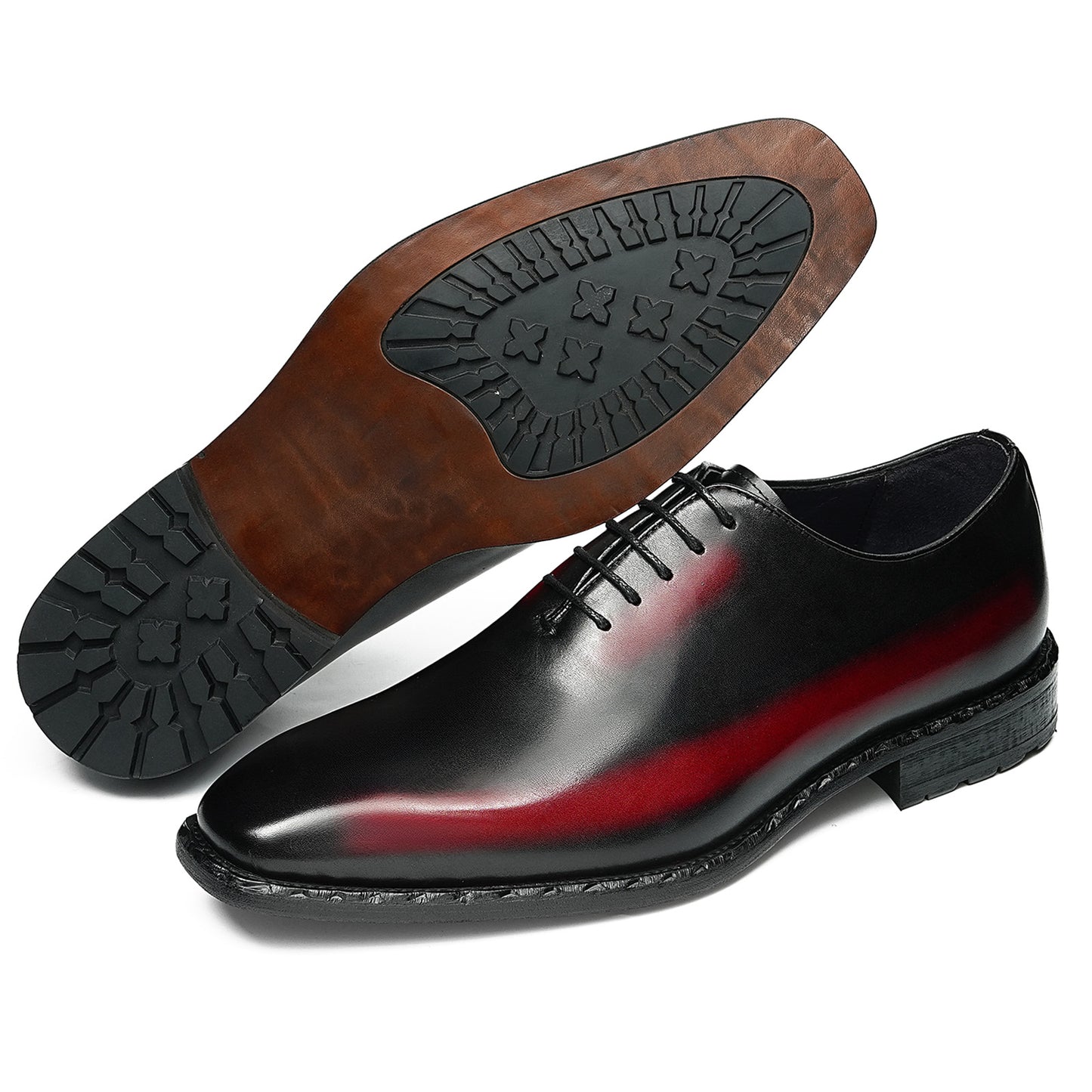 Men's Oxford Dress Shoes with Shadow Fade & Artful Sole Texture