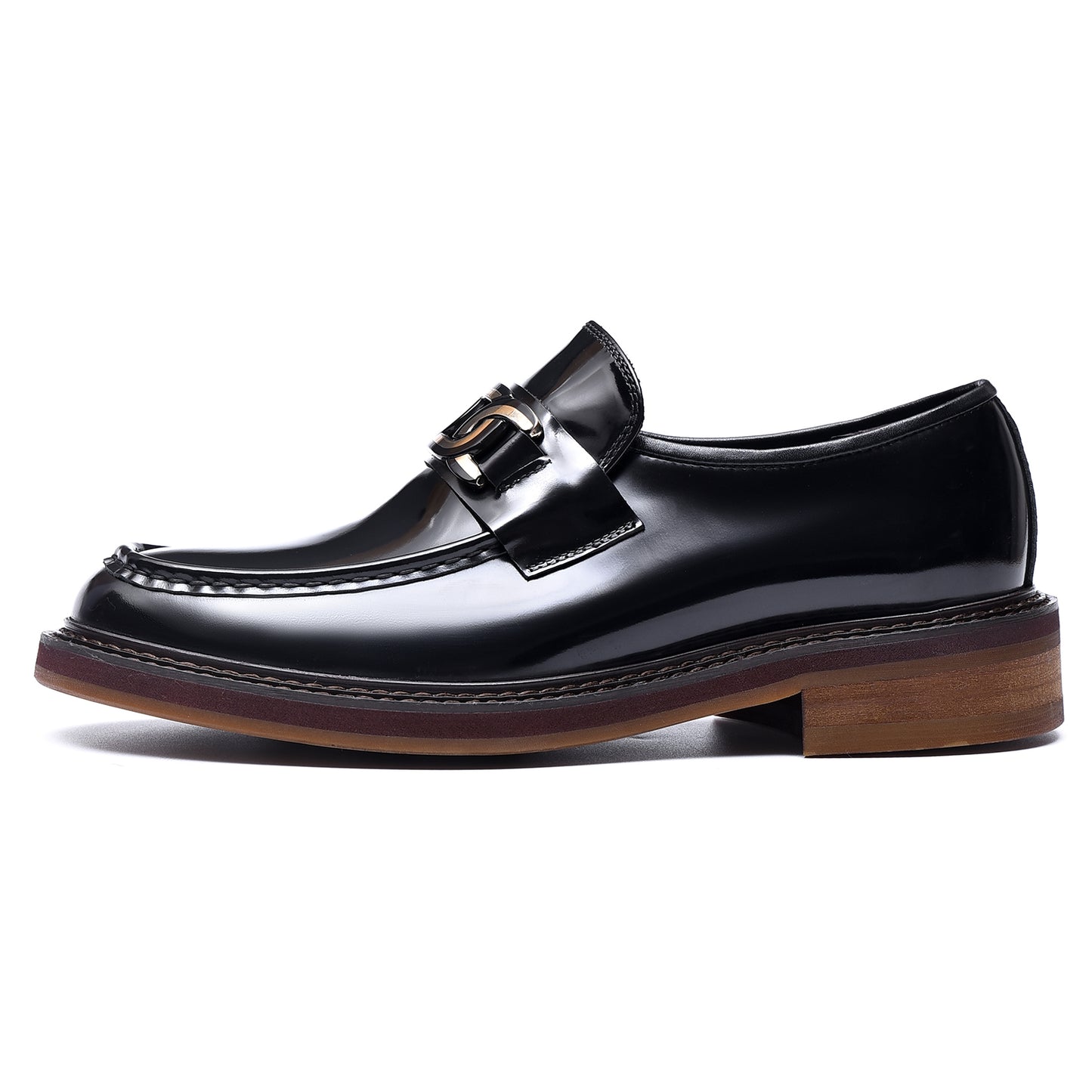 Calfskin Loafers Shoes with Horsebit Glossy