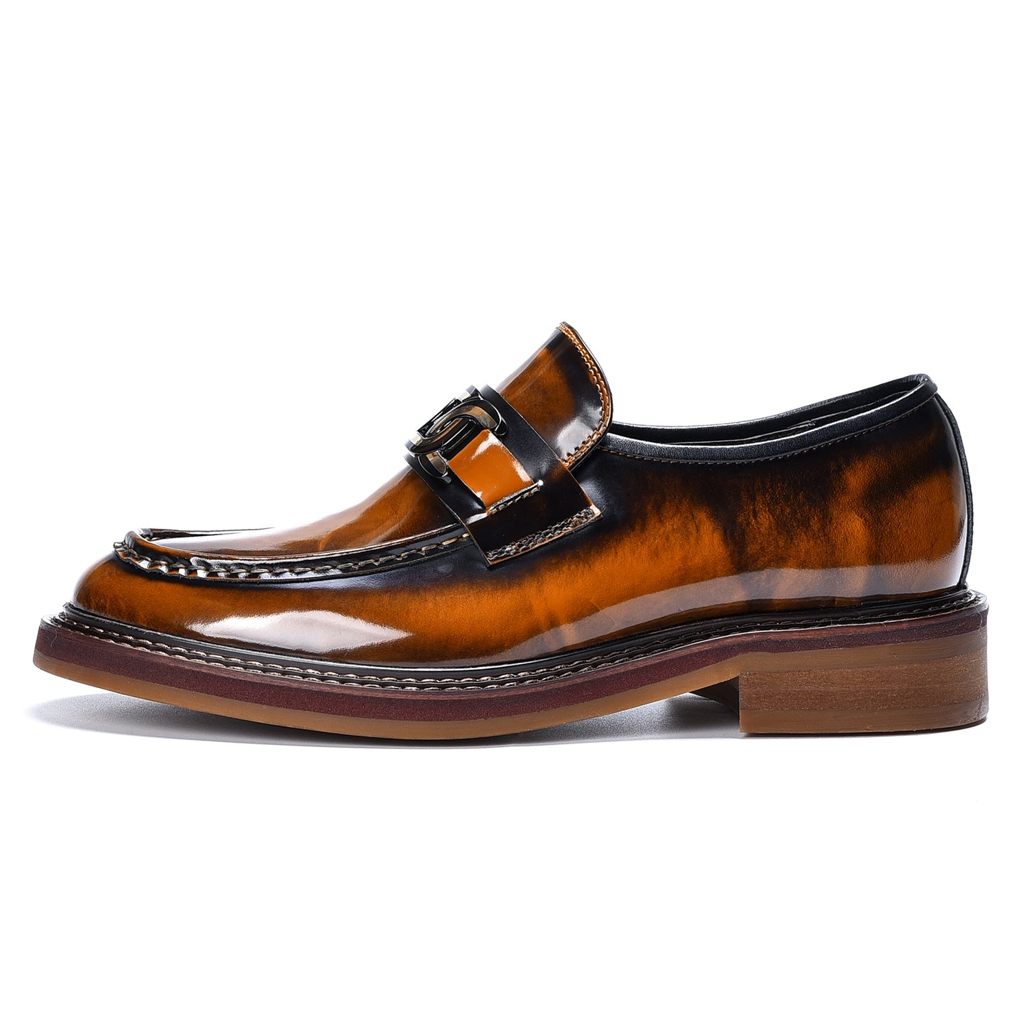 Calfskin Loafers Shoes with Horsebit Glossy