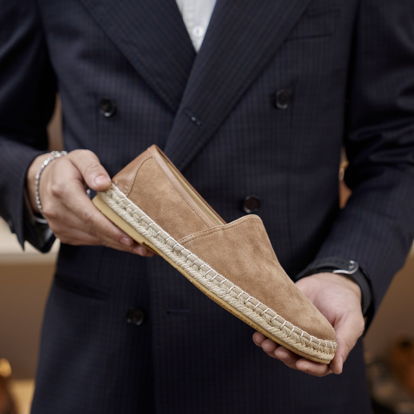 Men’s Sheepskin Slip-On Loafers – Soft Breathable and Slip-Resistant