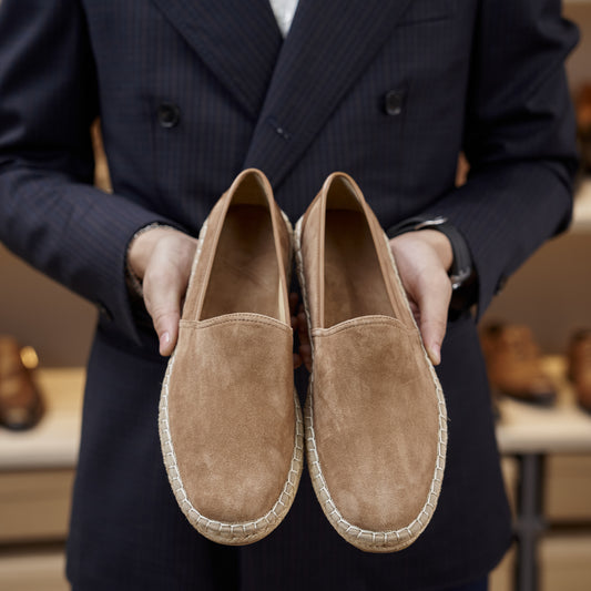 Men’s Sheepskin Slip-On Loafers – Soft Breathable and Slip-Resistant