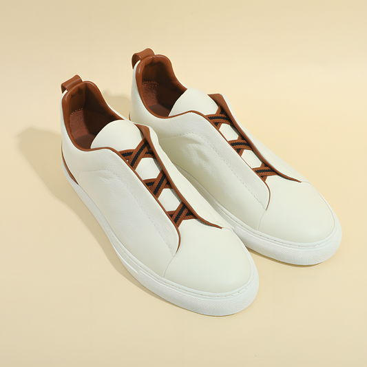 Men's Sneakers Minimalist Leather Slip-On Shoes