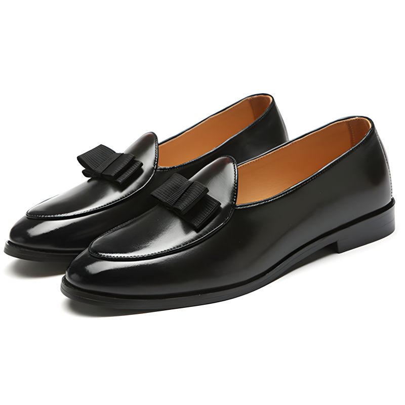 Men’s Patent Leather Bow Loafers