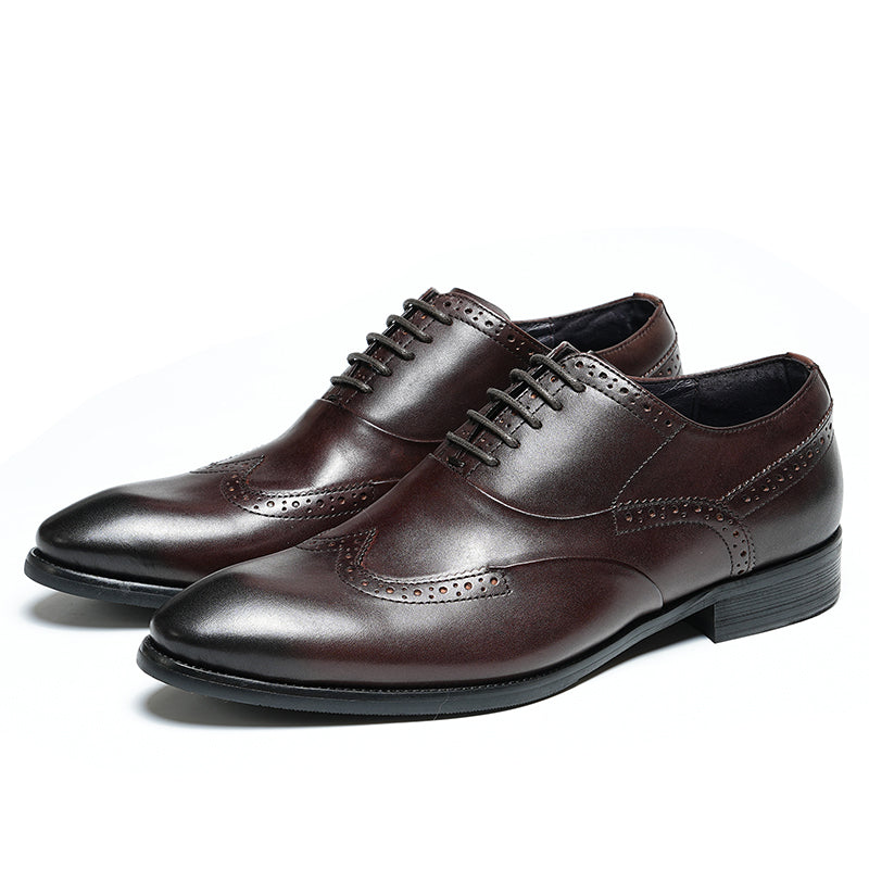 Men's Brogue Oxford Shoes Intricate Detailing