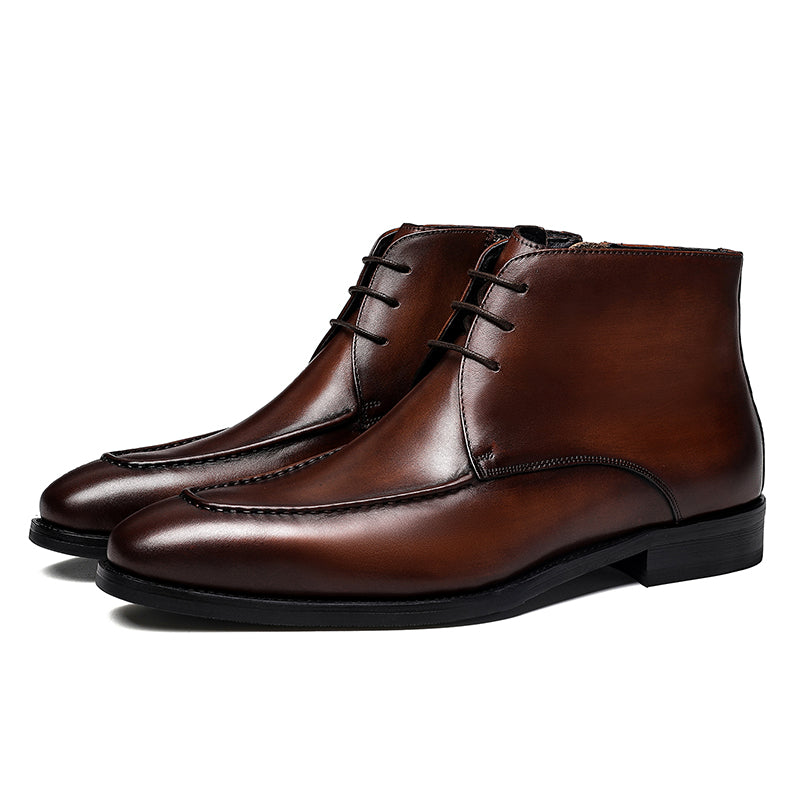 Men's Pointed-Toe Lace-Up Boots