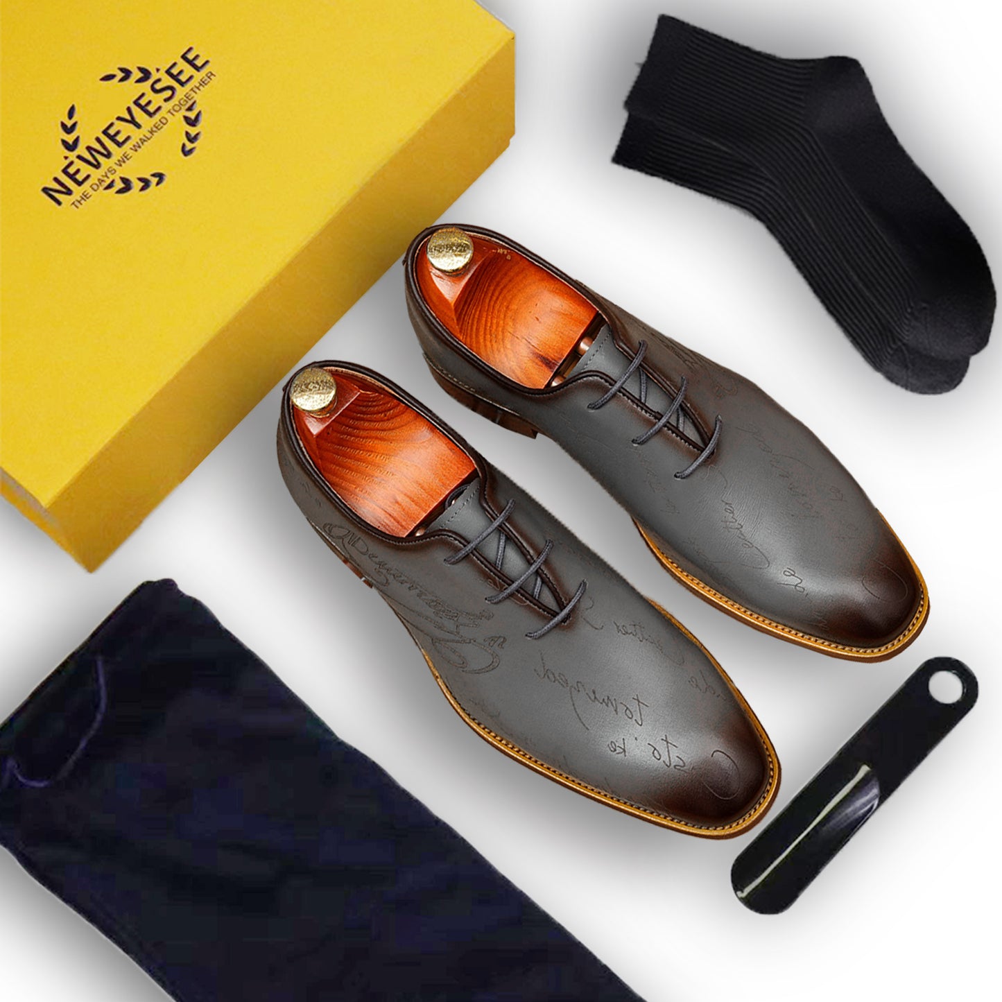 Men's Oxfords Shoes Handwritten Dress Shoes