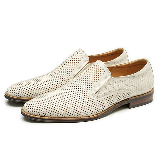 Men's Perforated Leather Loafers
