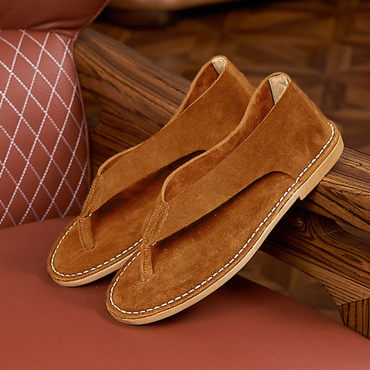 Men's Sandals Suede Leather Flip-Flop
